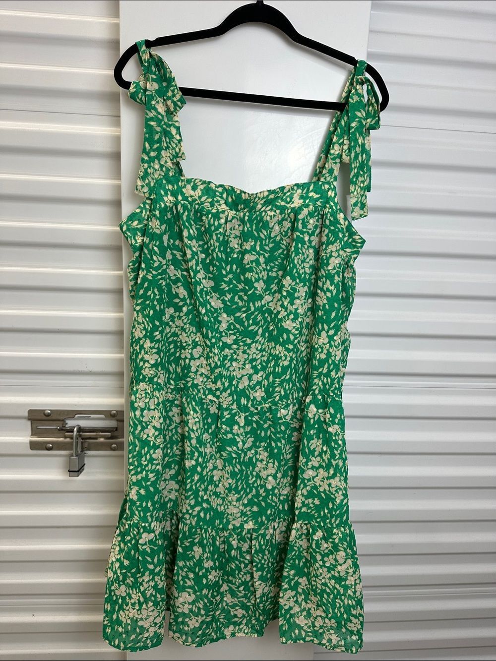 GIGIO Green Floral Tie-Shoulder Sundress
